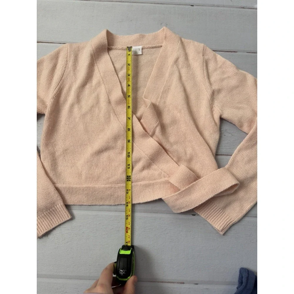 Bloch Dance Cross‎ Over Pink Cardigan Sweater Size Child's Large Ella